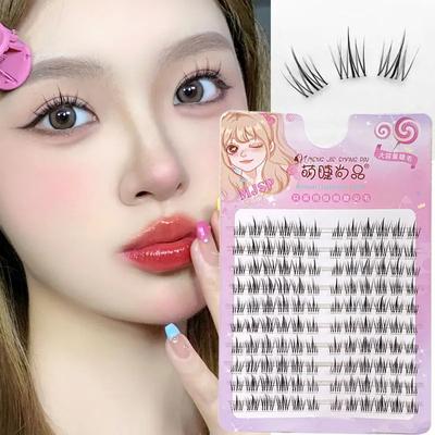 Přírodní řasy DIY Manga Lashes Transparentní teriérské prameny Jemné umělé řasy Řasy Denní líčení