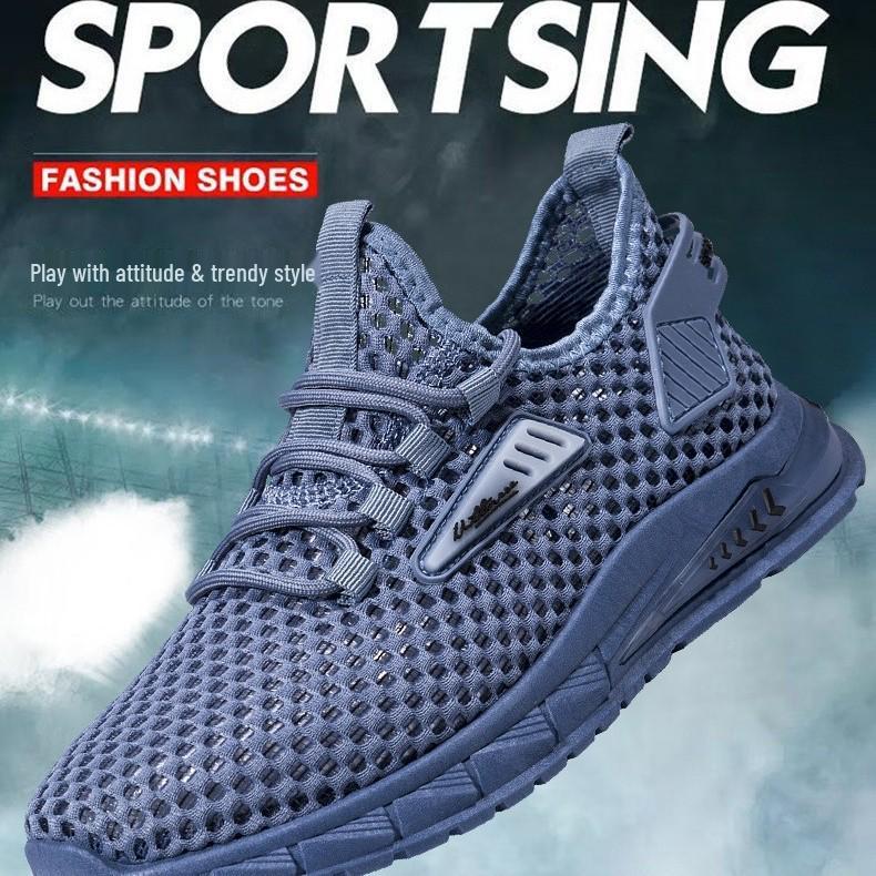 Herrskor Plusstorlek Andningsbara Fly-Knit Sneakers - Sommaren 2025