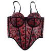 Slim Fit Sequin Leopard Corset with Buckle Crop Tops Fashion Suspender Vest  Ladies