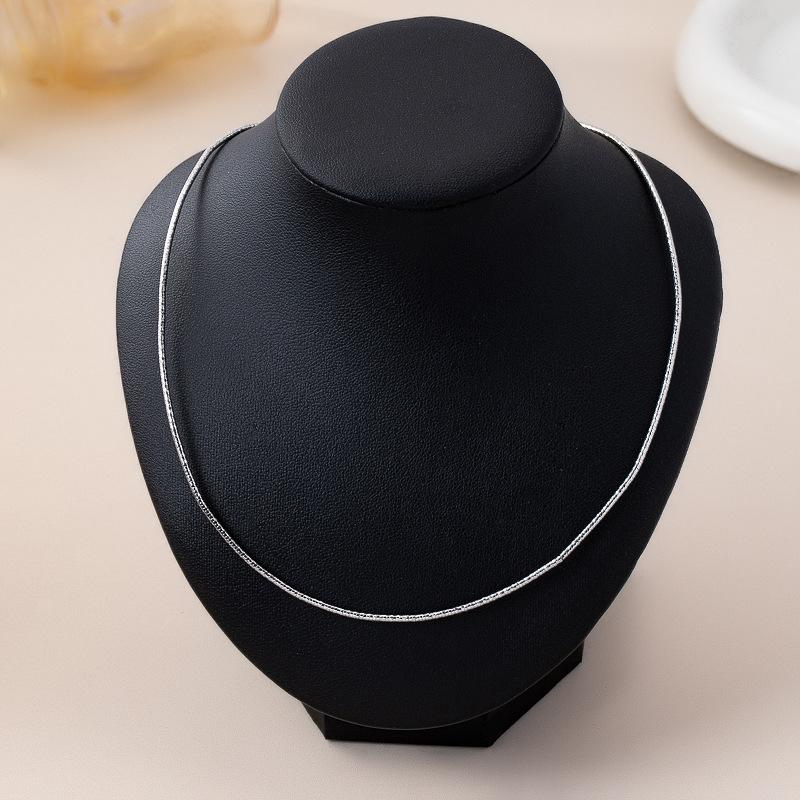 Round Plain Ring Snake Chain Collarbone Chain Versatile Premium Simple Accessories No Pendant Necklace