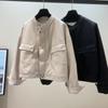 Damen Modische Retro Biker Lederjacke - 2025 Herbstkollektion, Vielseitiges Kurzes PU-Design