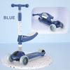2-in-1 Kids Scooter Foldable Seat Light 3 Wheel Adjustable Folding Bar Blue/Pink