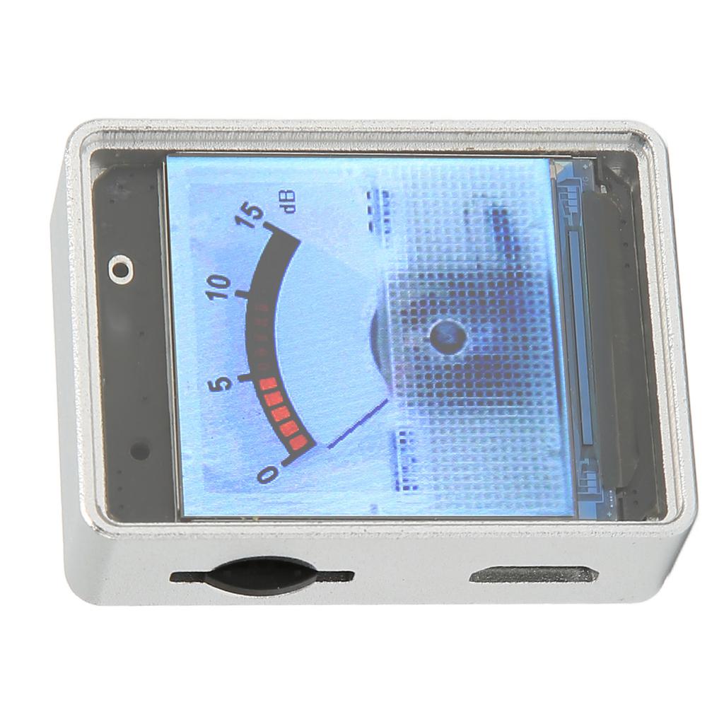 VU Meter Aluminium Alloy Shell 1.3 Inch Display Voice Activated Button Adjustment VU Panel Meter Lev