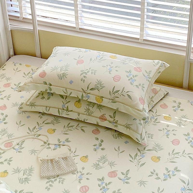 2pcs New Style Small Floral Small Fresh Ins Style Floral Washed Pillowcases One Pair Household Pillowcases