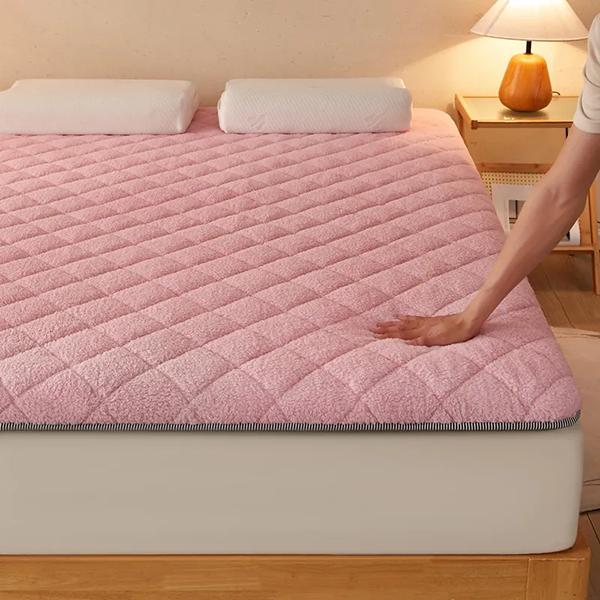 WTEMPO Pluszowy Miękki Materac Wełna Jagnięca Polar Domowy Pojedynczy/podwójny Materac do Łóżka Pogrubiony Zimowy Materac Kołdry do Domu Szkolnego