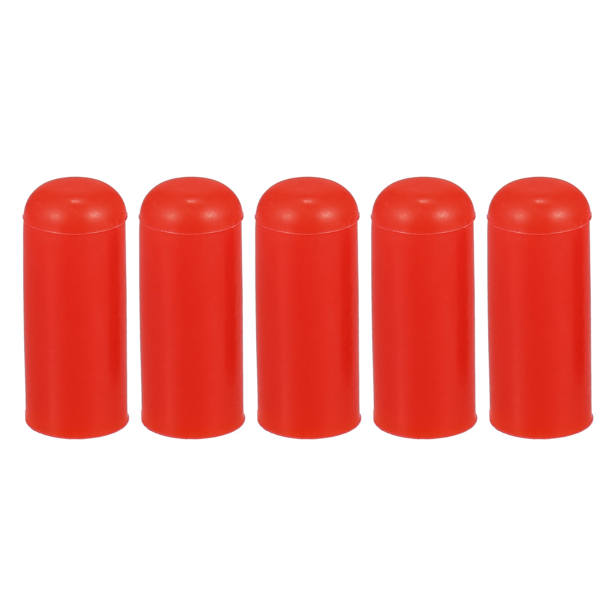 X AUTOHAUX Set of 5 4mm 0.16  Silicone Hose Cap красный