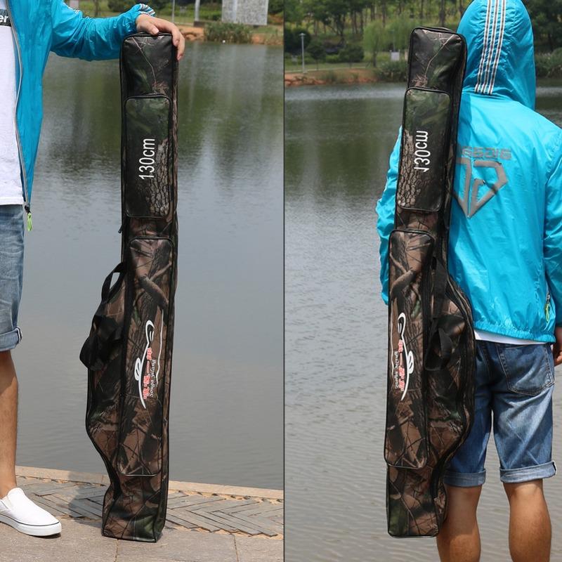 Geanta Pescuit 130cm Camuflaj Dublu Geanta Impermeabila Geanta Pânza Rucsac Geanta Pescuit