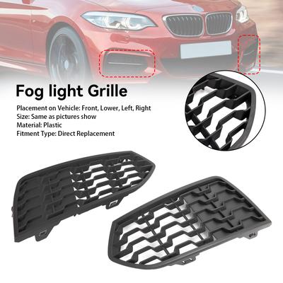 2PCS Front Bumper M Fog Light Grilles Grill Fit BMW F22 F23 2012-2017