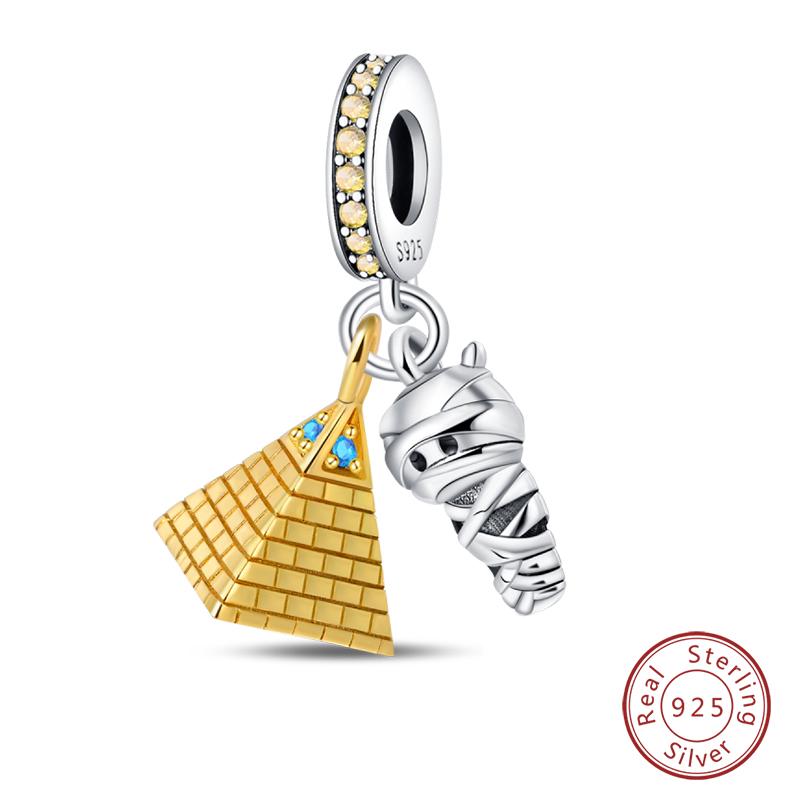 Copper Famous Attractions Eiffel Tower Church Luminous Charms Pendants Fit Qikaola Original Bracelets Diy Jewelry