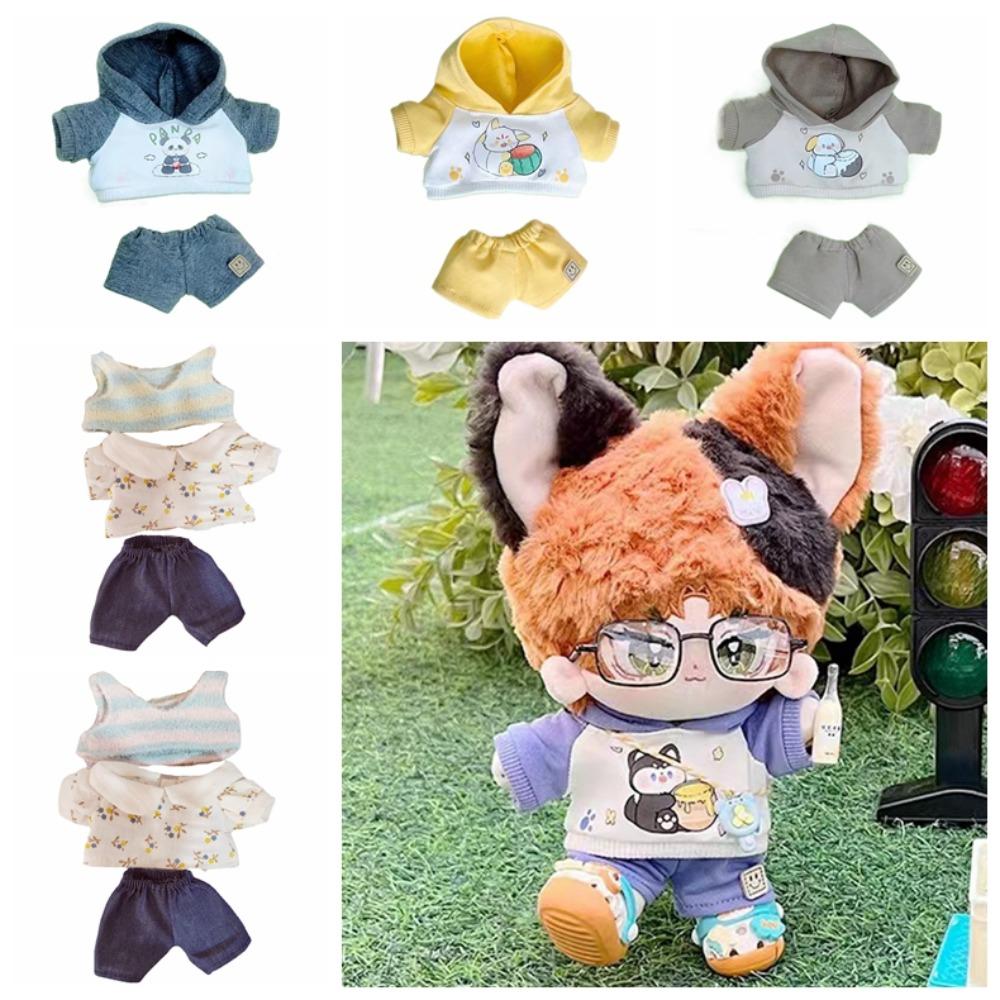 1 set Animal Hoodie Cotton Doll's Clothes Jeans No Attribute Doll Clothes 20cm Cotton Doll