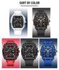 Men Watch Fashion Business Watch Men Square Black Silicone Luminous Waterproof Quartz Wrist Watches For Men Montre Homme