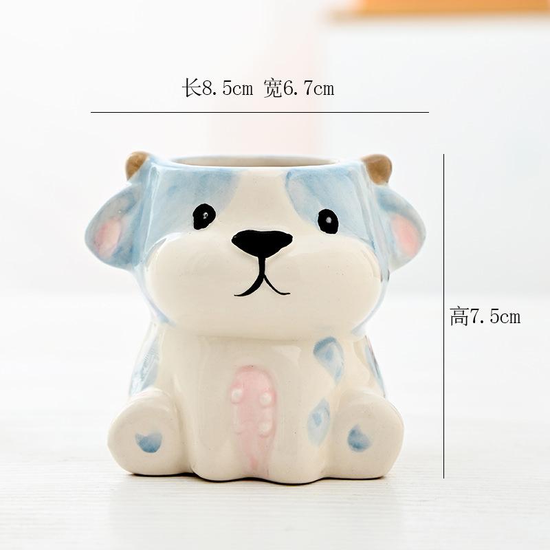 Cartoon Cute Fleshy Flowerpot Desktop Display Potted Container Decoration Gift Balcony Plant Ceramic Creativity