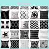 Premium Linen Throw Pillow Case With Timeless Geometric Design For Home Use