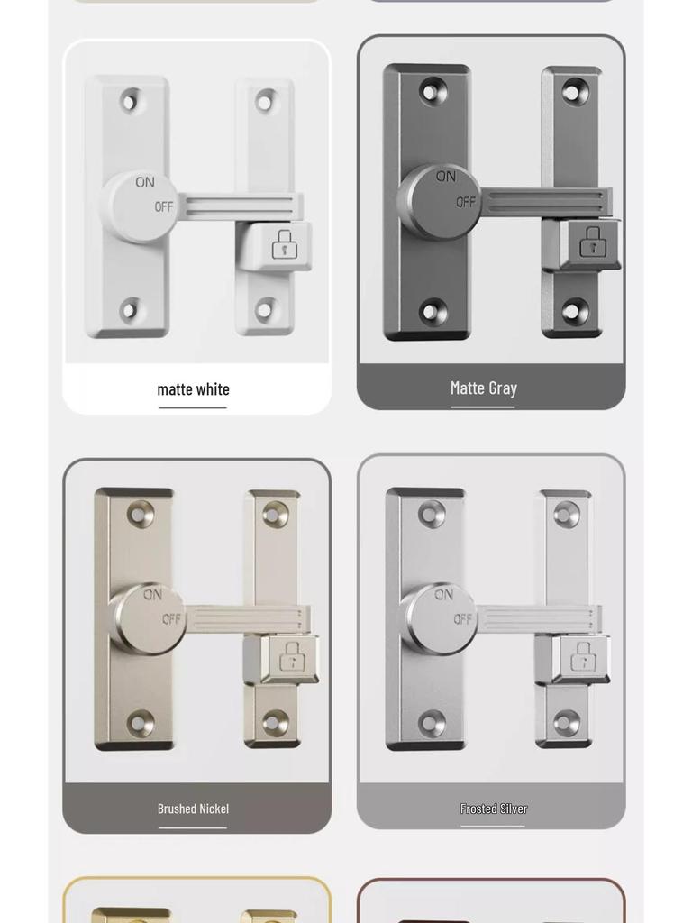 Univerzální západka posuvných dveří bez vrtání: Ložnice, Koupelna, Zámek a závora proti vloupání