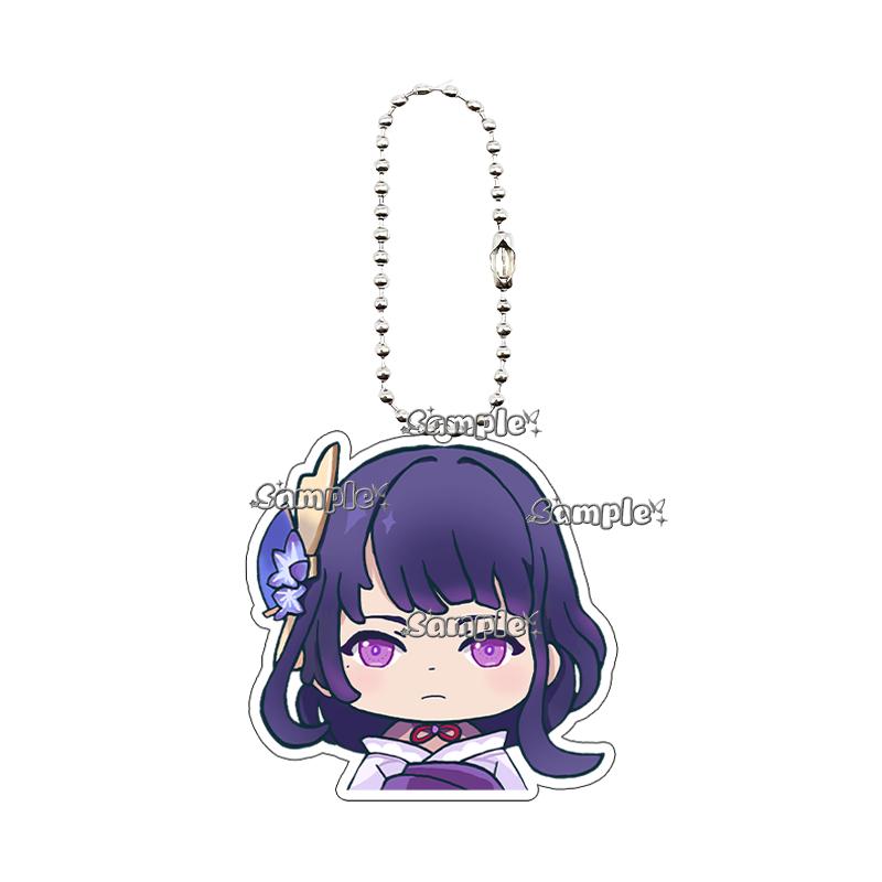 Hot Anime Game  Kamisato Ayaka Arlecchino Navia Anime Cartoon Cute Acrylic Model Double-sided Printing Keychain Keyring Pendant