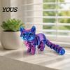 Handheld Decompression Toys 3D Printed Cat Toy, Articulated Movable Joint Figurine for Desk Fidget Office Decor, Cute Sensory Toy Kids Adults,
