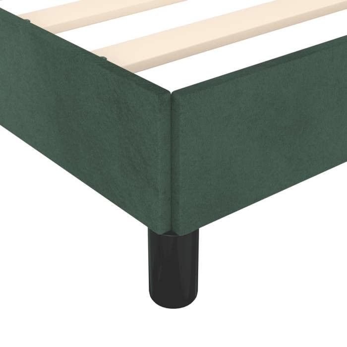 VidaXL Cadre de lit avec tête de lit Vert foncé 80x200 cm Velours3125907