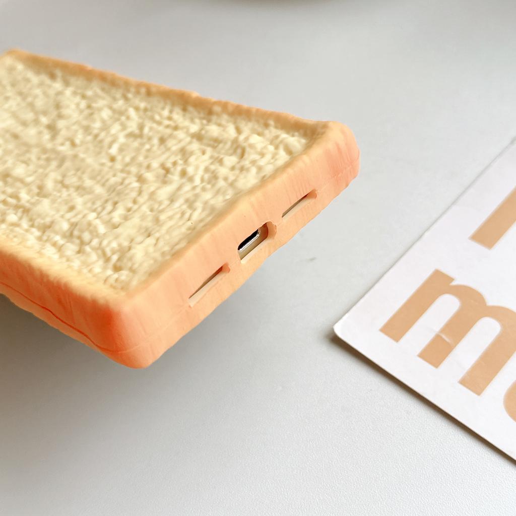 3D simulační obal na telefon s toustem pro iPhone 11 12 13 14 15 Pro Sklápěcí držák ve tvaru vejce Měkký silikonový kryt s chlebem pro iPhone 16 Pro Max