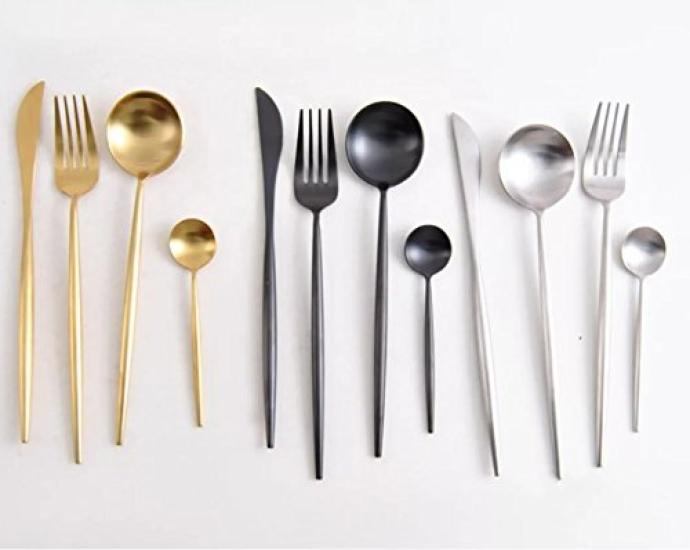 cesa beams cutlery cutlery set stylish cutlery gold cutlery Scandinavian camp cutipol style basic 6 pieces x 2 set spoon fork knife teaspoon cake fork