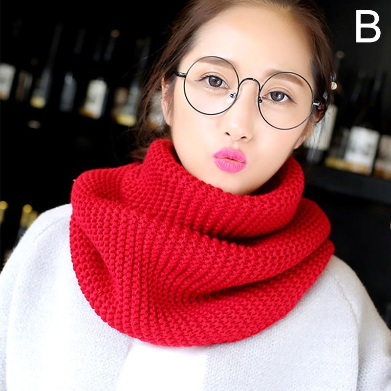 Women Fashion Accessories Neck Warmer Ring Scarves Winter Warm Knitted Scarf 120cm Scarf