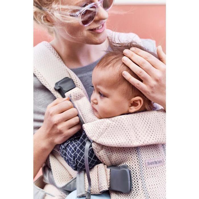 Porte-bébé One Air - BABYBJORN - Rose Nacré - Ergonomique - 3 Positions De Portage