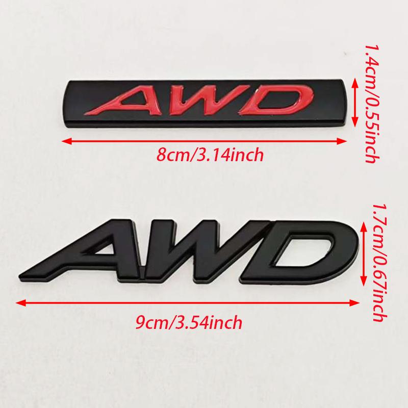 NEW 3D Metal Car Styling AWD Logo Car Body Badge Emblem For Mazda 3 CX-5 CX-3 RX-8 RX- 5 Decals Auto Accessories