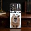 Cute Capybara Groundhog phone Case For Samsung S25,24,21,22,23,30,Ultra,20,Plus,Fe,Lite,Note Soft Black Cover