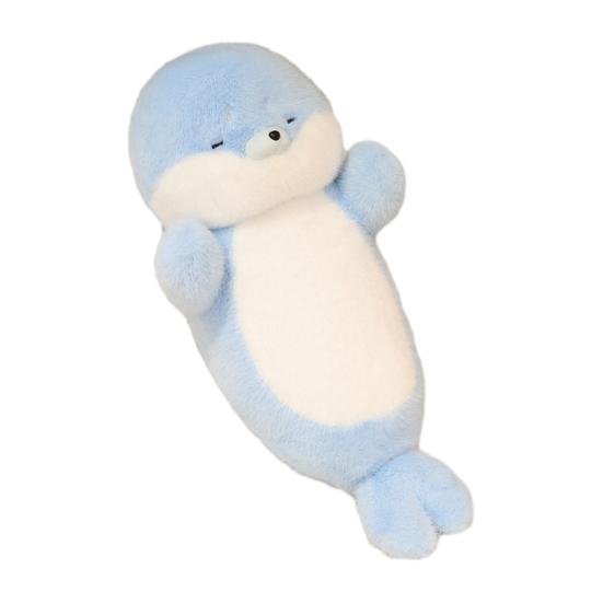 70CM Seal Doll Plush Body Pillow 70cm Soft Stuffed Elongated Seal Pillow for Sleeping Back