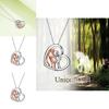 Elegant Heart Shaped Necklace With Unique Horse Design In Stylish Rose Gold Color For All Occasions