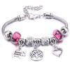 Adjustable Crystal Butterfly Beaded Bracelet - European & American Style Jewelry for Women