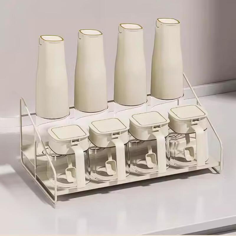 BeiYing Kitchen Storage Rack & Seasoning Jar Set
