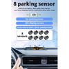 Voice Prompt 8-Probe Parking Sensor System 22mm 12V Reversing Radar Source Factory Car Parking Assistance Device