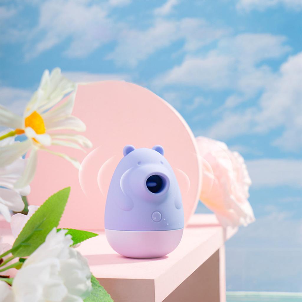 Cute Cartoon Bear Shaped Handheld Silicone Massager Fatigue Relief Rechargeable Vibrating Massager