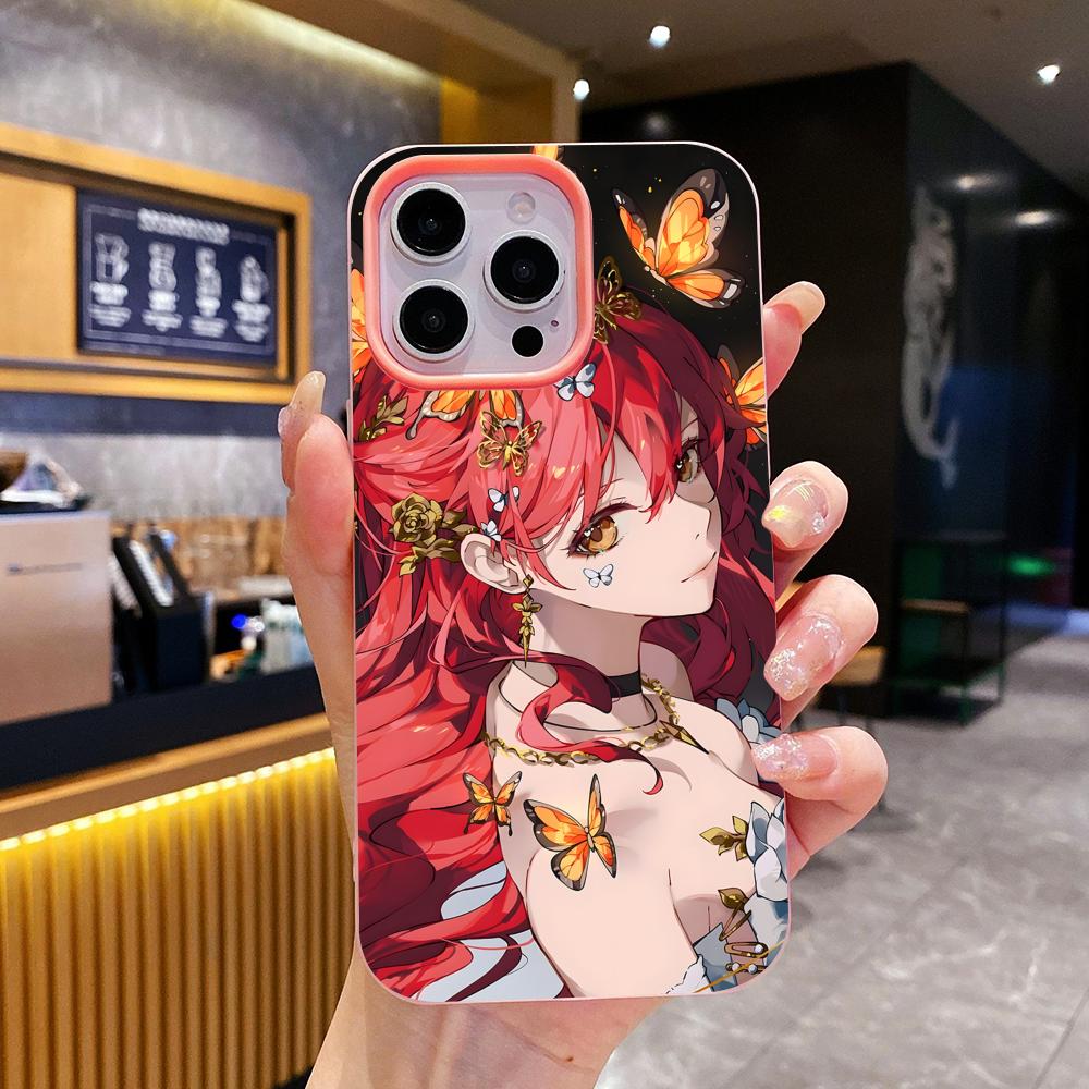 HSR Himeko Gelee Doppelschicht Rosa Handyhülle für iPhone 17 16 15 14 13 12 11 Air Pro Max Plus Schutz
