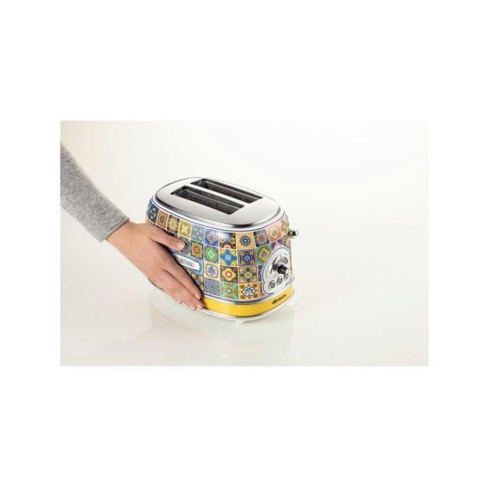 ARIETE Grille-pain Vintage Positano 2 fentes 810W Design Rétro