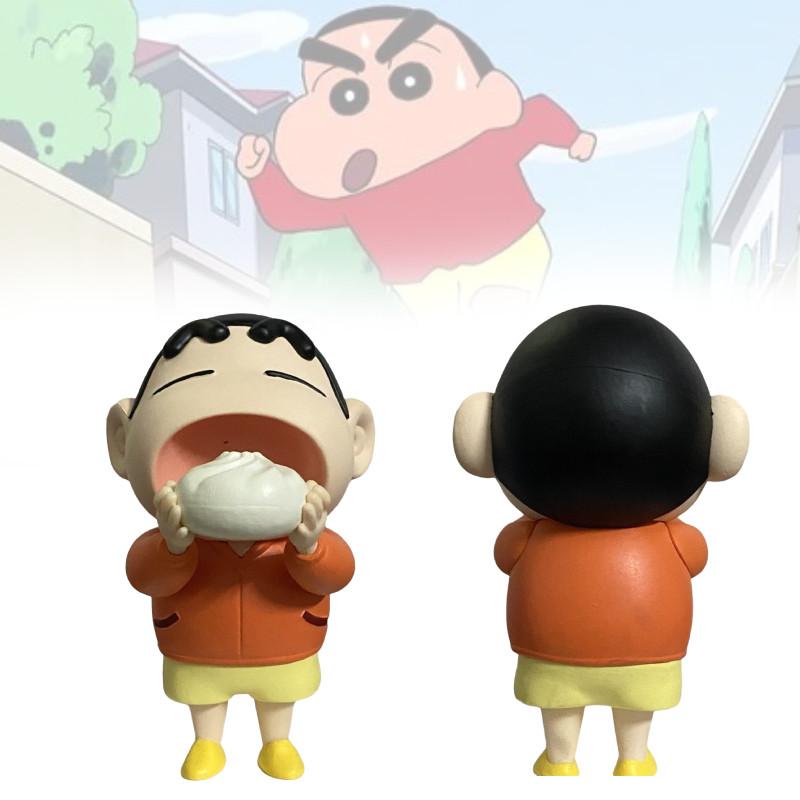 Charming Plastic Crayon Shinchan Anime Figure Of Shinnosuke With Bun Cute Collectible Decor