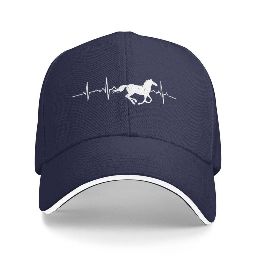 Horses Heartbeat Graphic Equine Baseball Caps Snapback Baseball Hats Breathable Casual Casquette Outdoor for Men And Women