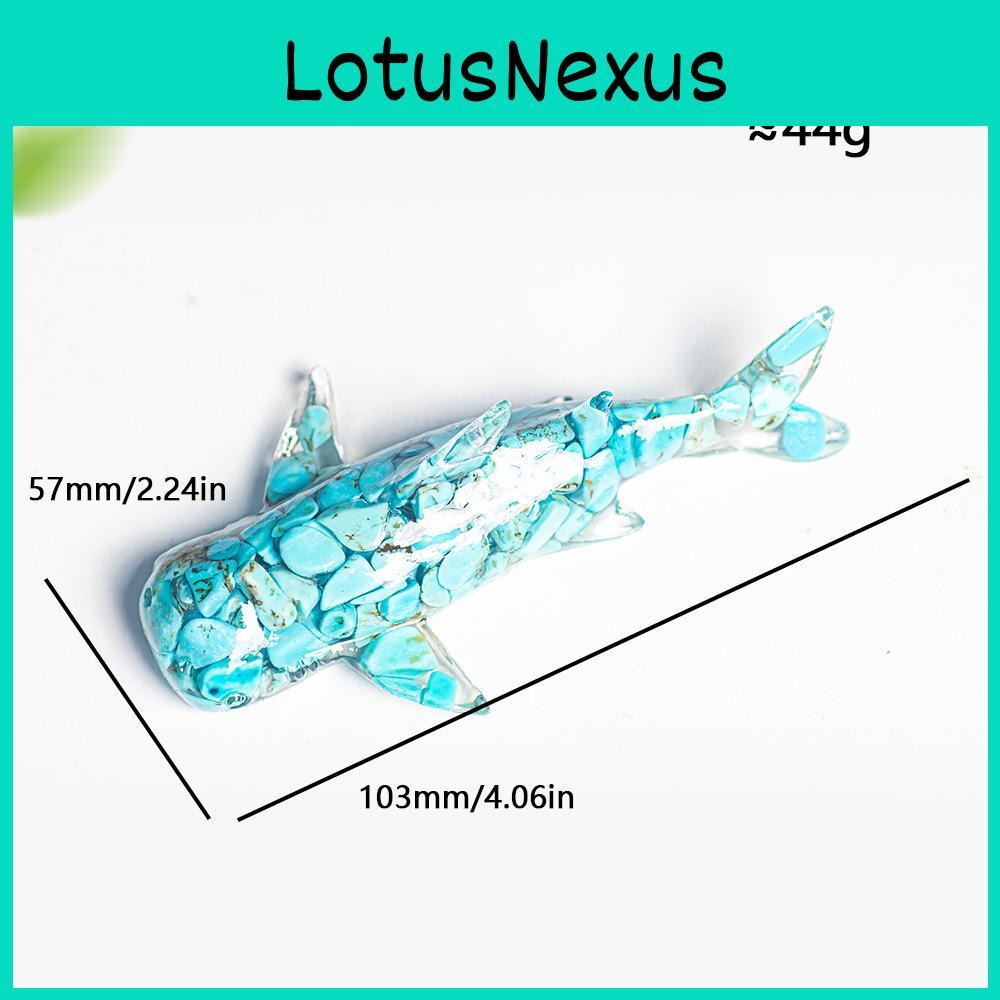 Deep Sea Whale Resin Figurine With Natural Crystals For Home Decor And Giftgiving