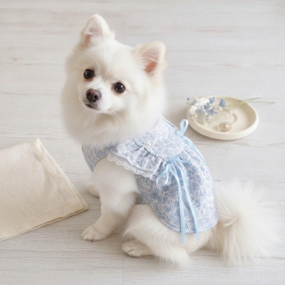 Lace Cat Dog Flower Dress XS-2XL Pet Skirt Breathable Puppy Princess Skirt  Spring Summer
