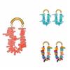 Fashion Trend Color Irregular Tassel Earrings Bohemian Wind Ear Stud Elegant Stud Earring  Women