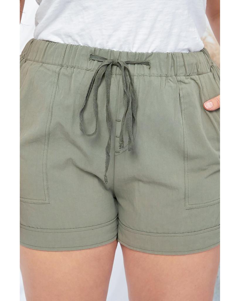 Azura Exchange Elastic Waist Drawstring Pocket Shorts