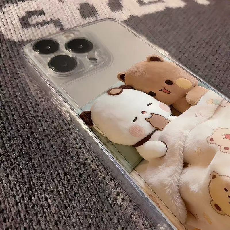 Cute bear for iphone17promax mobile phone case apple 16/14pro Japan and Korea 13/12/15/11x