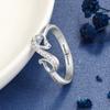 Customized Finger Ring Elegant Jewelry Engrave 2 Names Water Drop Shape Women With Modish Stylish Rings Giveaway Present Girlfriendri103855Elegant