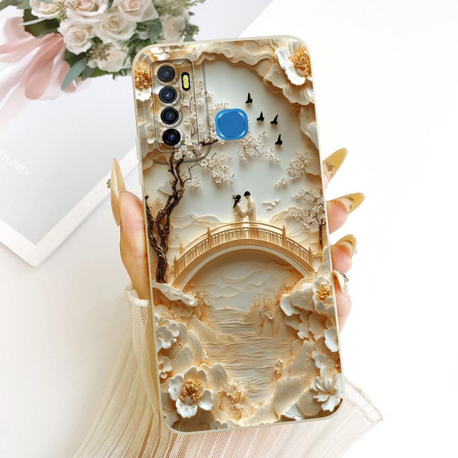 For Infinix Note 7 Lite Case X656 Popular Floral TPU Cover Soft Silicone Phone Cases For Infinix Hot 9 Pro Funda Hot9 Play Shell