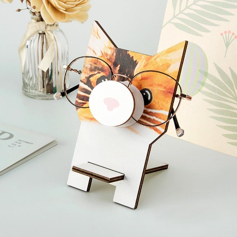 Natural Wood Phone Stand and Glasses Storage Environmental Friendly Dense Plan Easy Assembly Denial Equipment Required