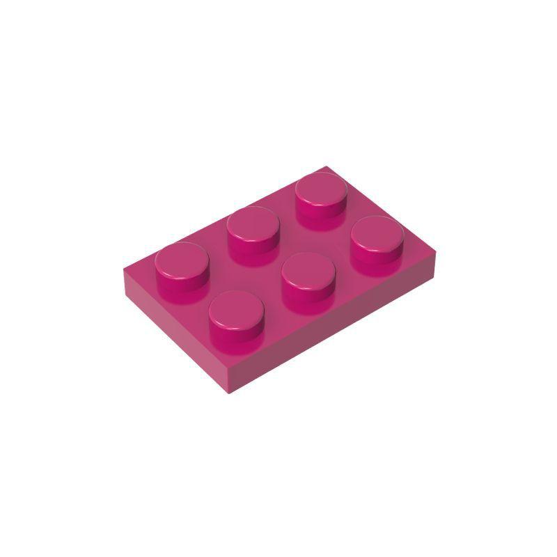 50PCS PLATE 2x3 DOTS Compatible with 3021 MOC Colors Galore Self-Locking Bricks Building Blocks Toys Accessories