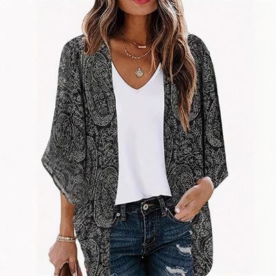 Cardigan casual da donna con stampa alla moda primaverile ed estiva