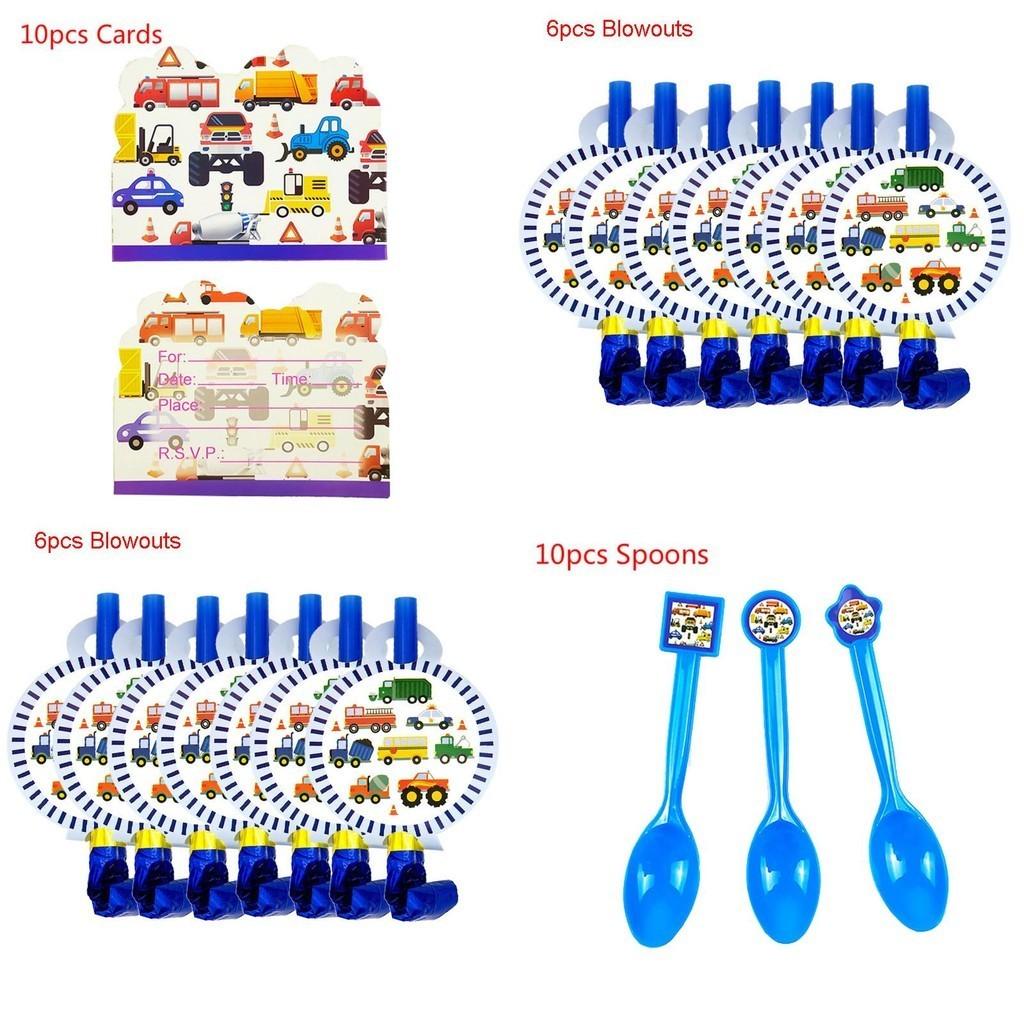 Engineering Car Party Supplies For Kids Birthday Celebration**