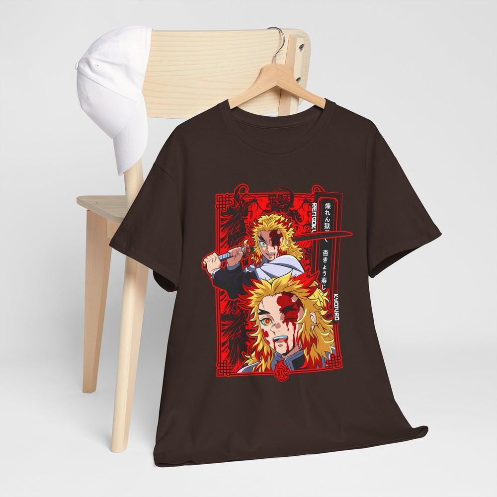 Kyojuro Rengoku Tshirt Kimetsu No Yaiba Anime Demon Slayer Anime All Size
