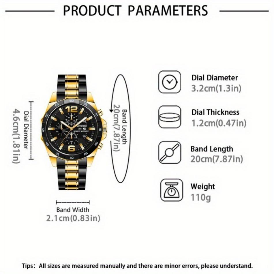 1 peça Novo relógio de quartzo masculino de moda Calendário